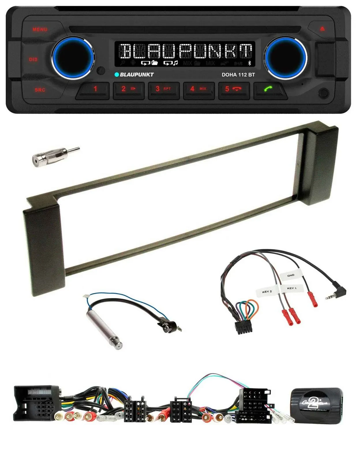 Blaupunkt Lenkrad MP3 CD Bluetooth USB Autoradio für Audi A3 A6 Can-Bus 00-04