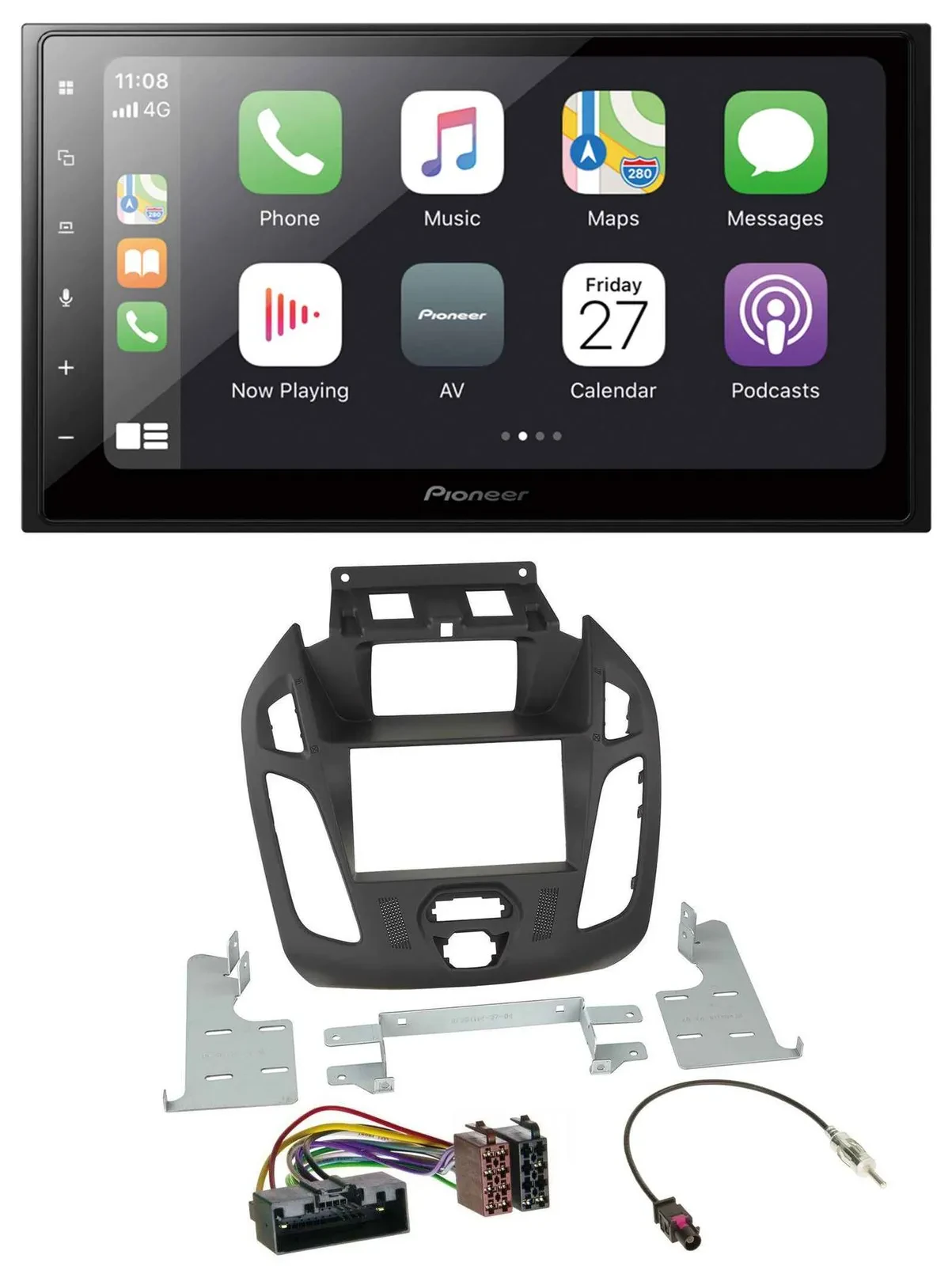 Pioneer MP3 Bluetooth DAB 2DIN USB Autoradio für Ford Transit 2012-2018 Display