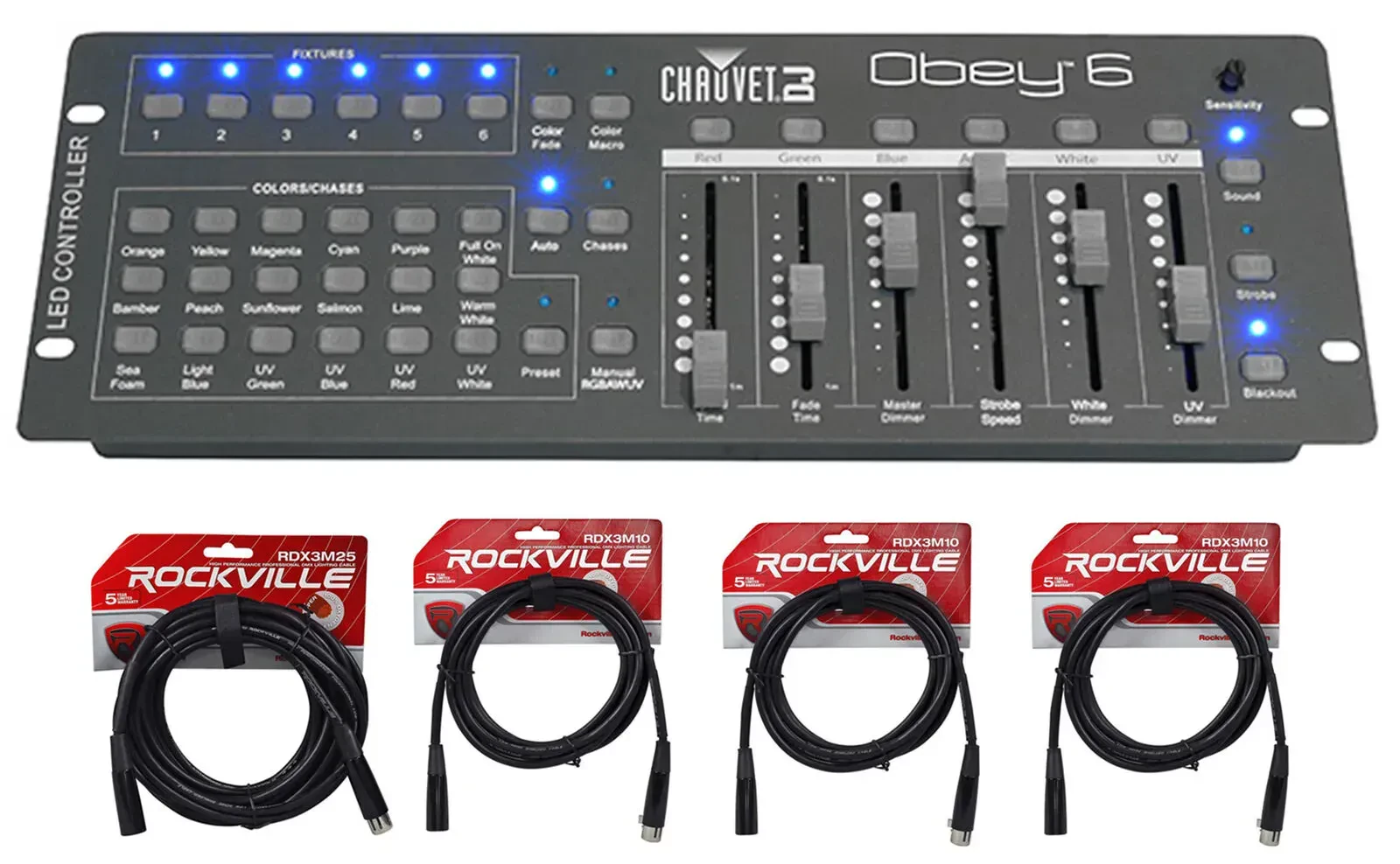 DMX-пульт Chauvet DJ OBEY6 с кабелями