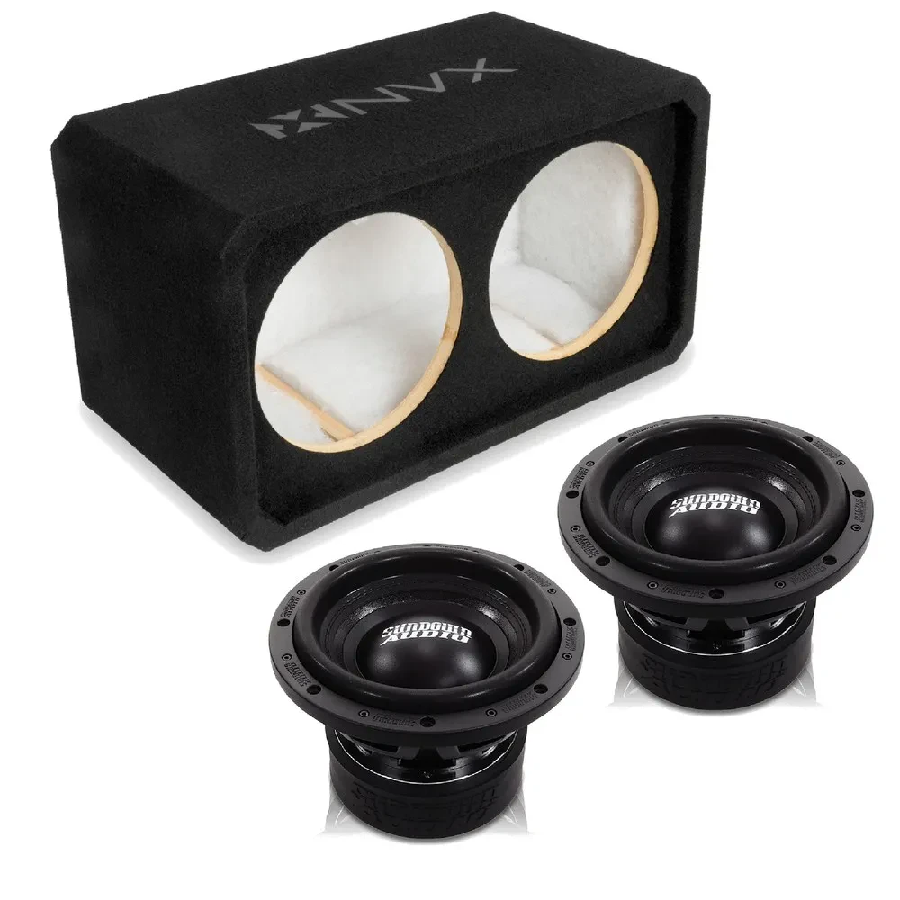 NVX NE102S Dual 10" Sealed 3/4" MDF Sub Enclosure w/ 10" SA Series Subwoofer