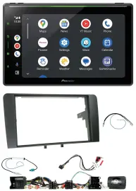 Pioneer 2DIN Lenkrad USB Bluetooth DAB Autoradio für Audi A3 8P 2003-2012 Aktivs