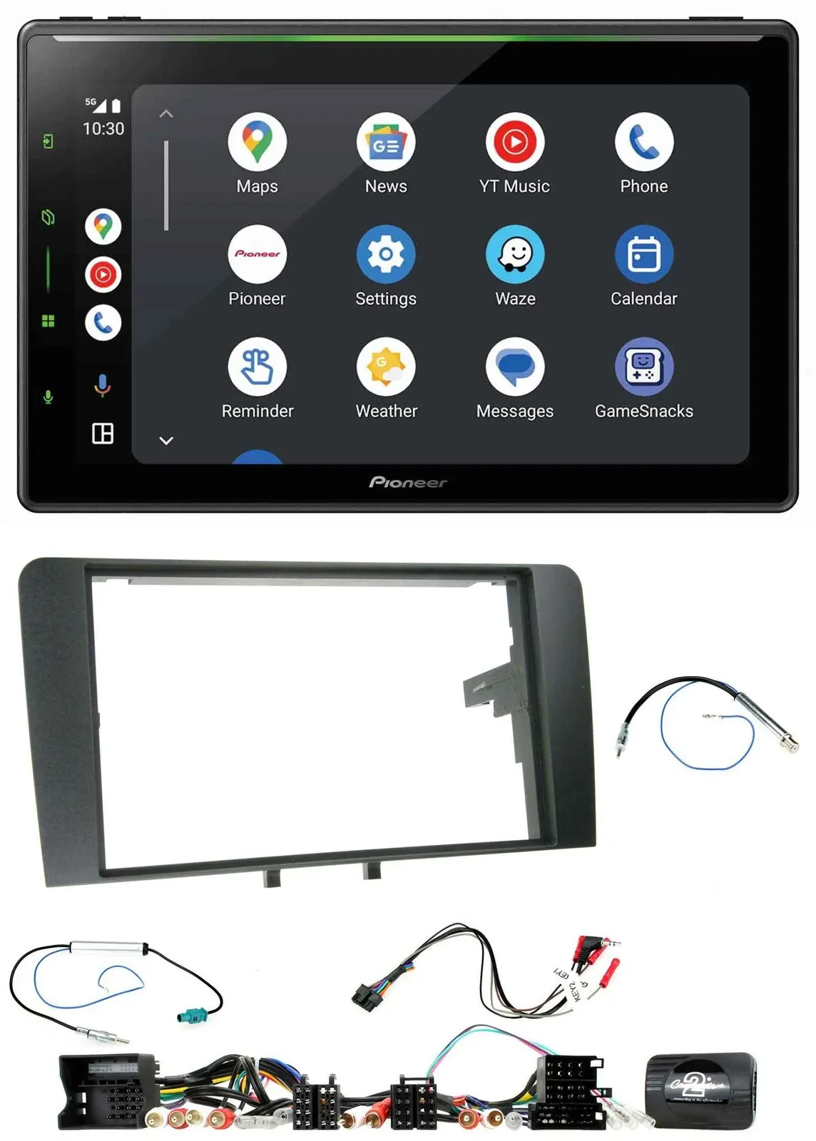 Pioneer 2DIN Lenkrad USB Bluetooth DAB Autoradio für Audi A3 8P 2003-2012 Aktivs