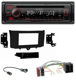 Kenwood MP3 CD USB Bluetooth DAB Autoradio für Smart ForTwo (2010-2015)