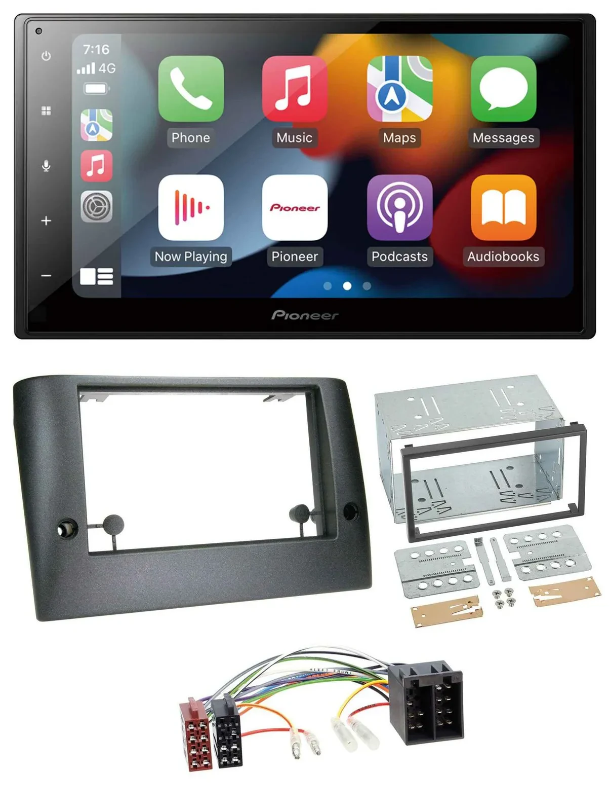 Pioneer DAB Bluetooth 2DIN USB MP3 Autoradio für Fiat Stilo (ab 2005)