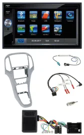 Blaupunkt 2DIN Bluetooth TMC USB Lenkrad SD Navigation für Opel Astra J ab 09 Pl