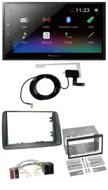 Автомагнитола для Fiat Panda (2003–2012) Pioneer 2DIN, DAB, Bluetooth, USB, MP3, серый