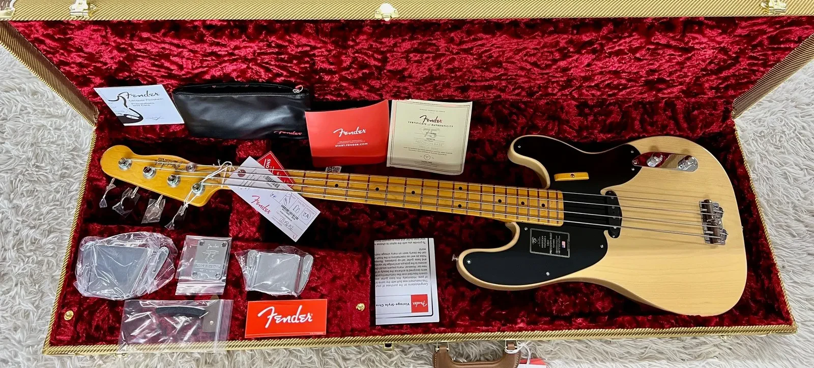Fender 75th Anniv. American Vintage II 1951 Precision Bass w/Case, Butterscotch