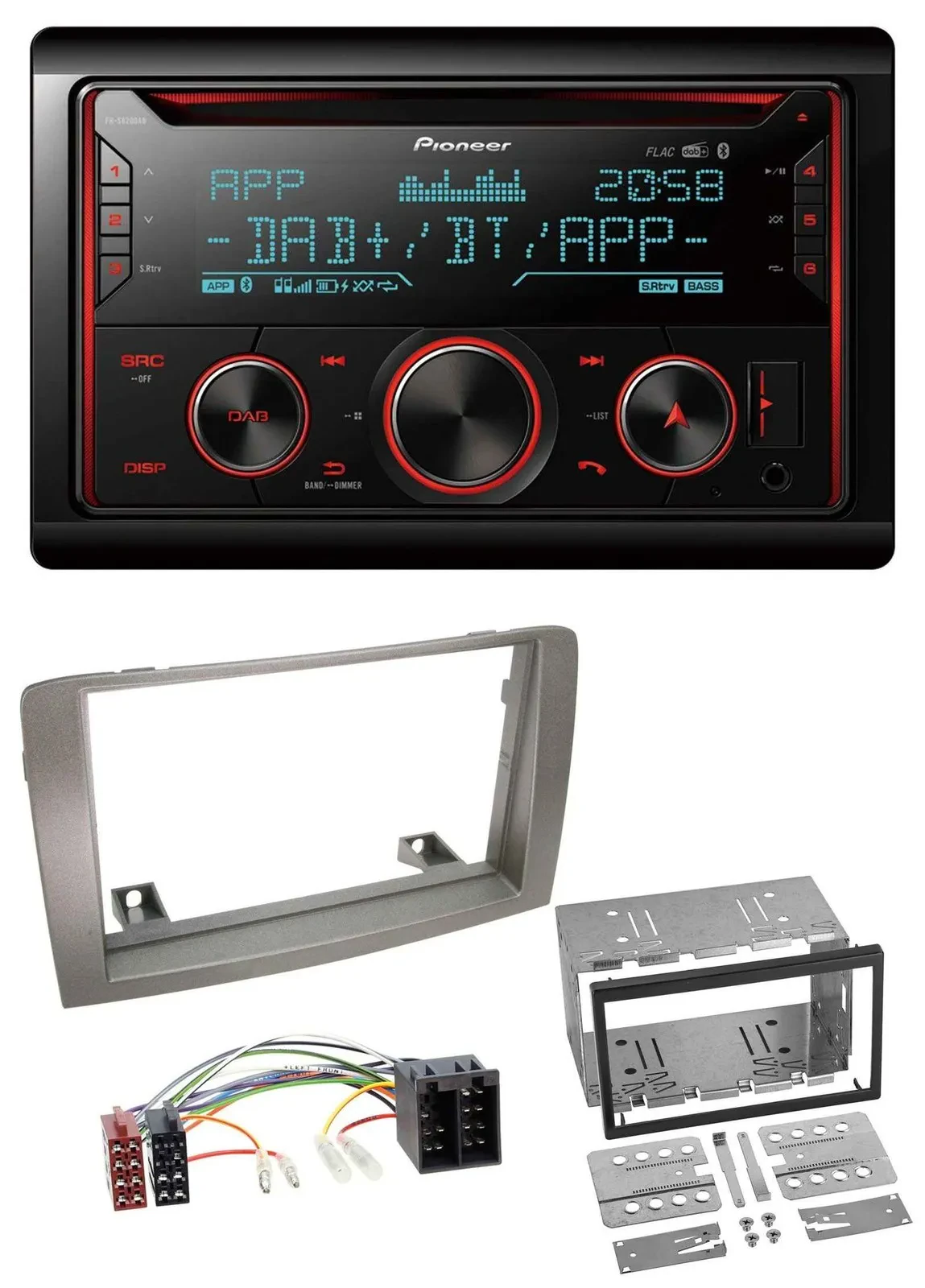 Pioneer 2DIN DAB MP3 Bluetooth USB CD Autoradio für Lancia Musa (2004-2012)