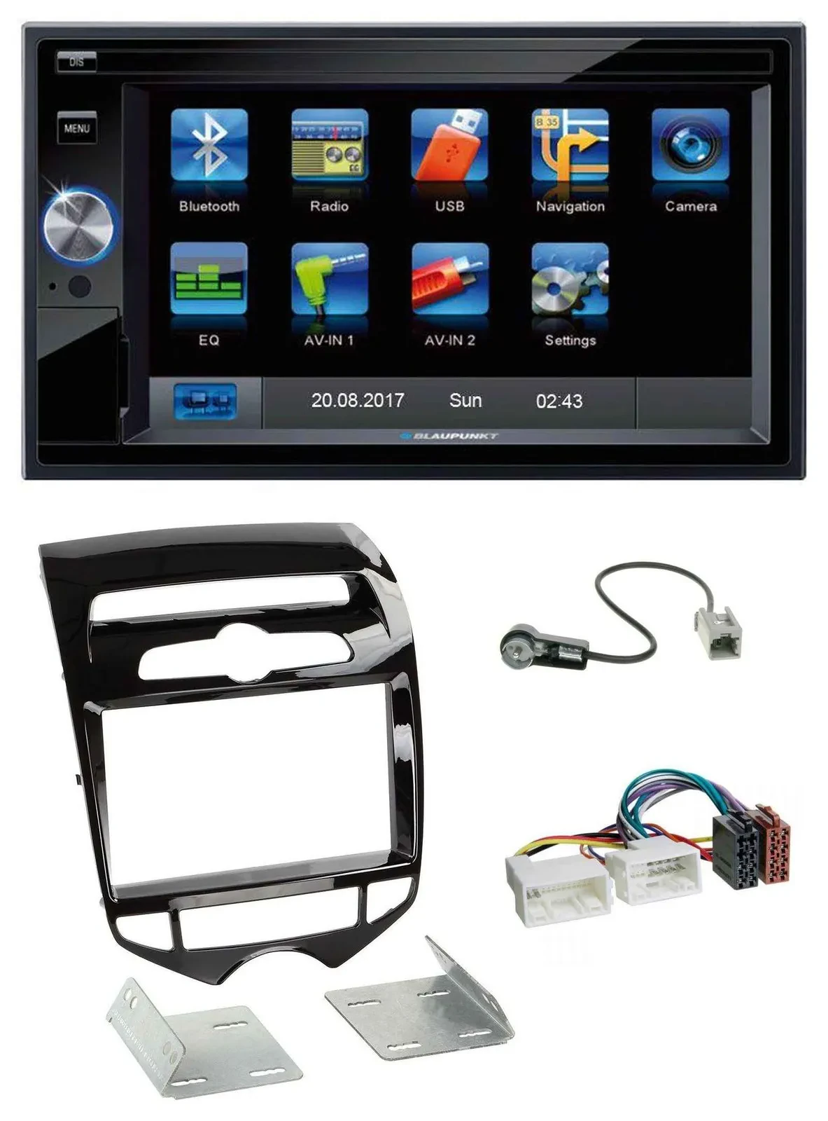 Blaupunkt SD Bluetooth 2DIN MP3 USB AUX Autoradio für Hyundai ix20 ab 10 autom.