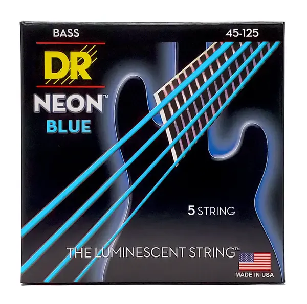 Струны для бас-гитары DR Strings HI-DEF NEON DR NBB5-45, 45 - 125