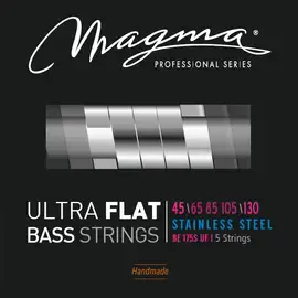 Струны для 5-струнной бас-гитары с плоской обмоткой 45-130 Magma Strings BE175SUF