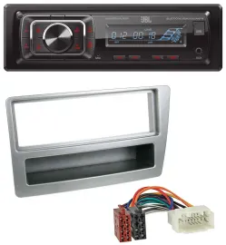 Автомагнитола JBL для Honda Civic 2004–2006, Bluetooth, USB, SD, AUX, MP3, серебристая, для авто с автоматическим климат-контролем