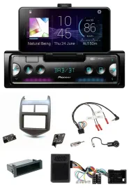 Автомагнитола Pioneer Bluetooth DAB USB для Chevrolet Aveo (с 2011), тёмно-серая