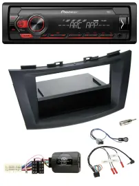 Pioneer DAB 1DIN MP3 Lenkrad USB Autoradio für Suzuki Swift Sport ab 2011 schwar