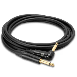 Hosa 10' Straight 1/4" Male to Right Angle 1/4" Plug Male Edge Guitar Cable