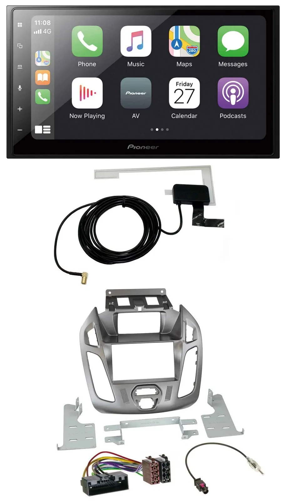 Pioneer USB MP3 2DIN Bluetooth DAB Autoradio für Ford Transit 12-18 Display Conn