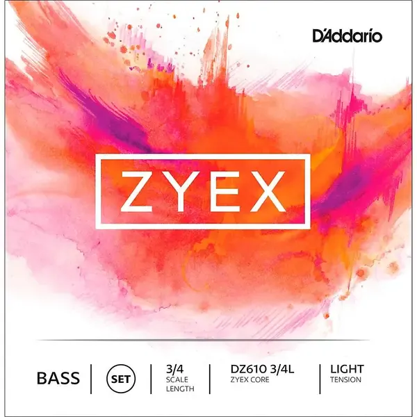 Струны для контрабаса D'Addario DZ610 Zyex 3/4 Bass String Set Light