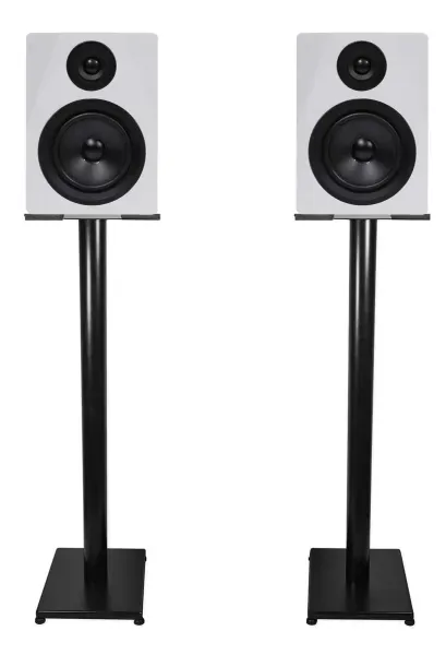 Pair Rockville APM5W 5.25" 250 Watt USB Studio Monitor Speakers+Black 37" Stands