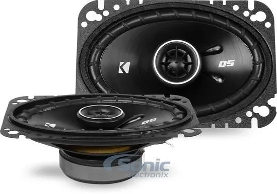 2) Kicker 43DSC4604 D-Series 4x6" 240W 4-Ohm 2-Way Car Audio Coaxial Speakers