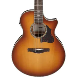 Ibanez AE3007FMH G-Auditorium A/E Guitar, Solid Spruce Top, Tobacco Edge Burst