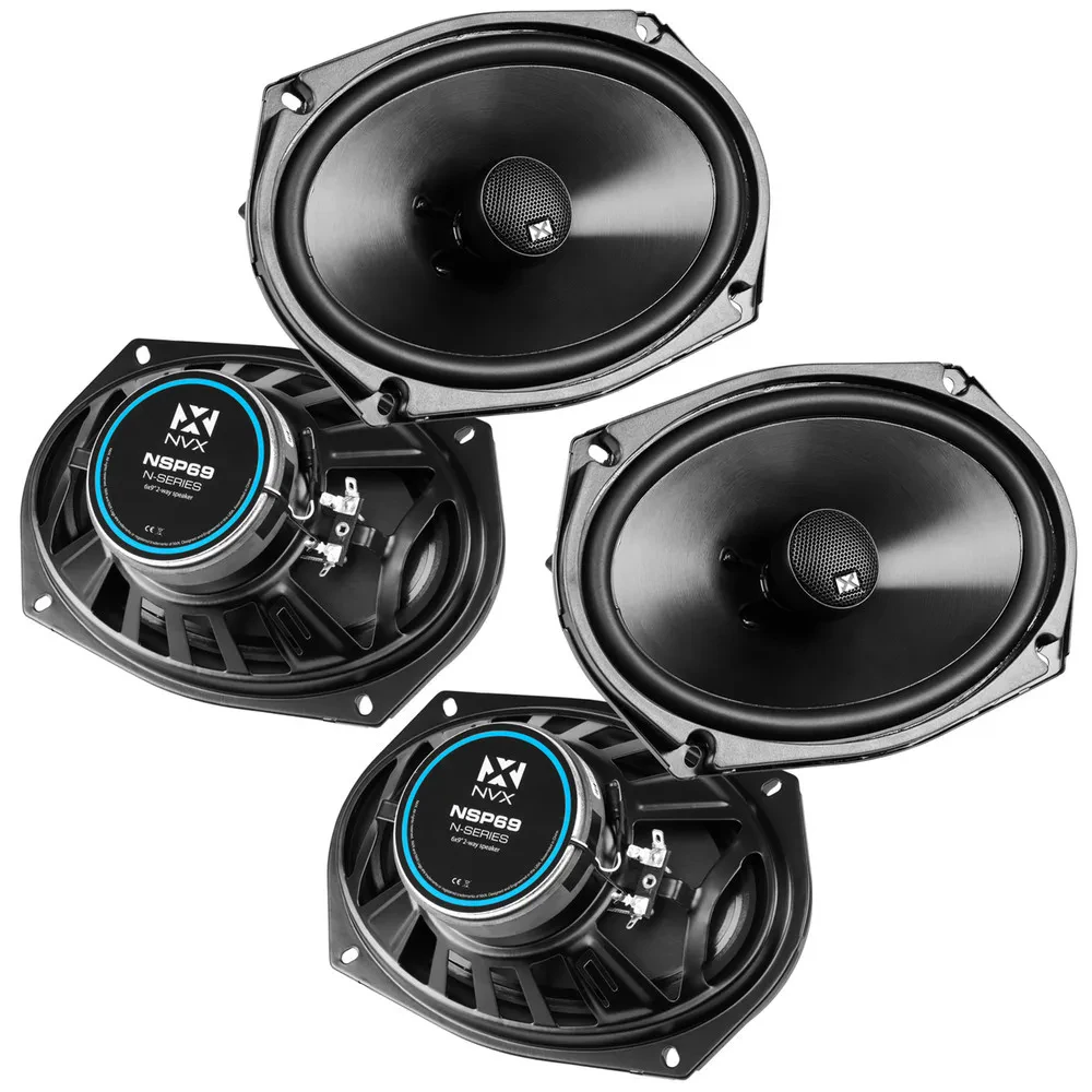 (2-Pairs) NVX NSP69 600W 6x9" N-Series 2-Way Coaxial Car Speakers