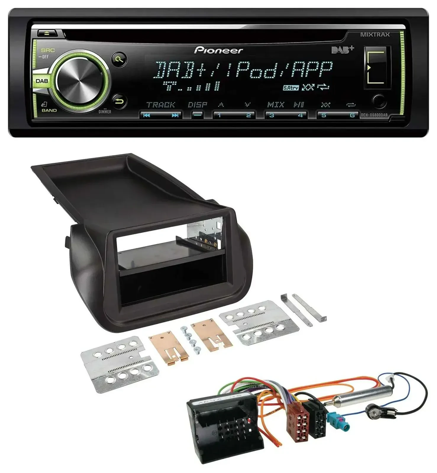 Автомагнитола Pioneer DAB, USB, MP3, AUX, CD для Citroen Nemo/Peugeot Bipper (с 2008)