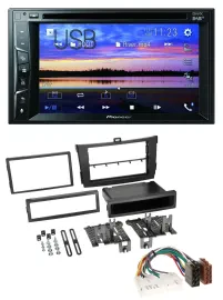 Pioneer Bluetooth 2DIN USB DVD DAB MP3 Autoradio für Toyota Corolla 09-13 schwar