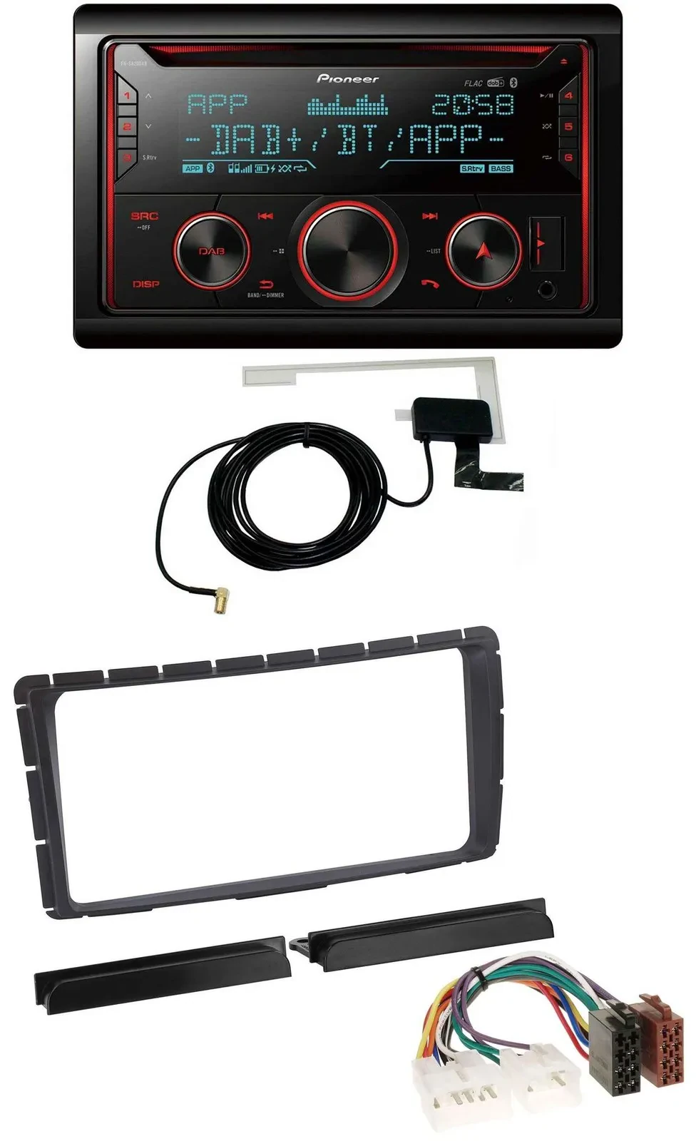Pioneer 2DIN MP3 DAB USB CD Bluetooth Autoradio für Toyota Hilux (ab 2011)