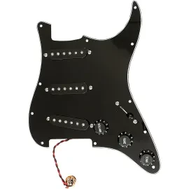 AxLabs Habanero 3 Ply 11-Hole Mount Pre-Wired S/S/S Pickguard Black Black