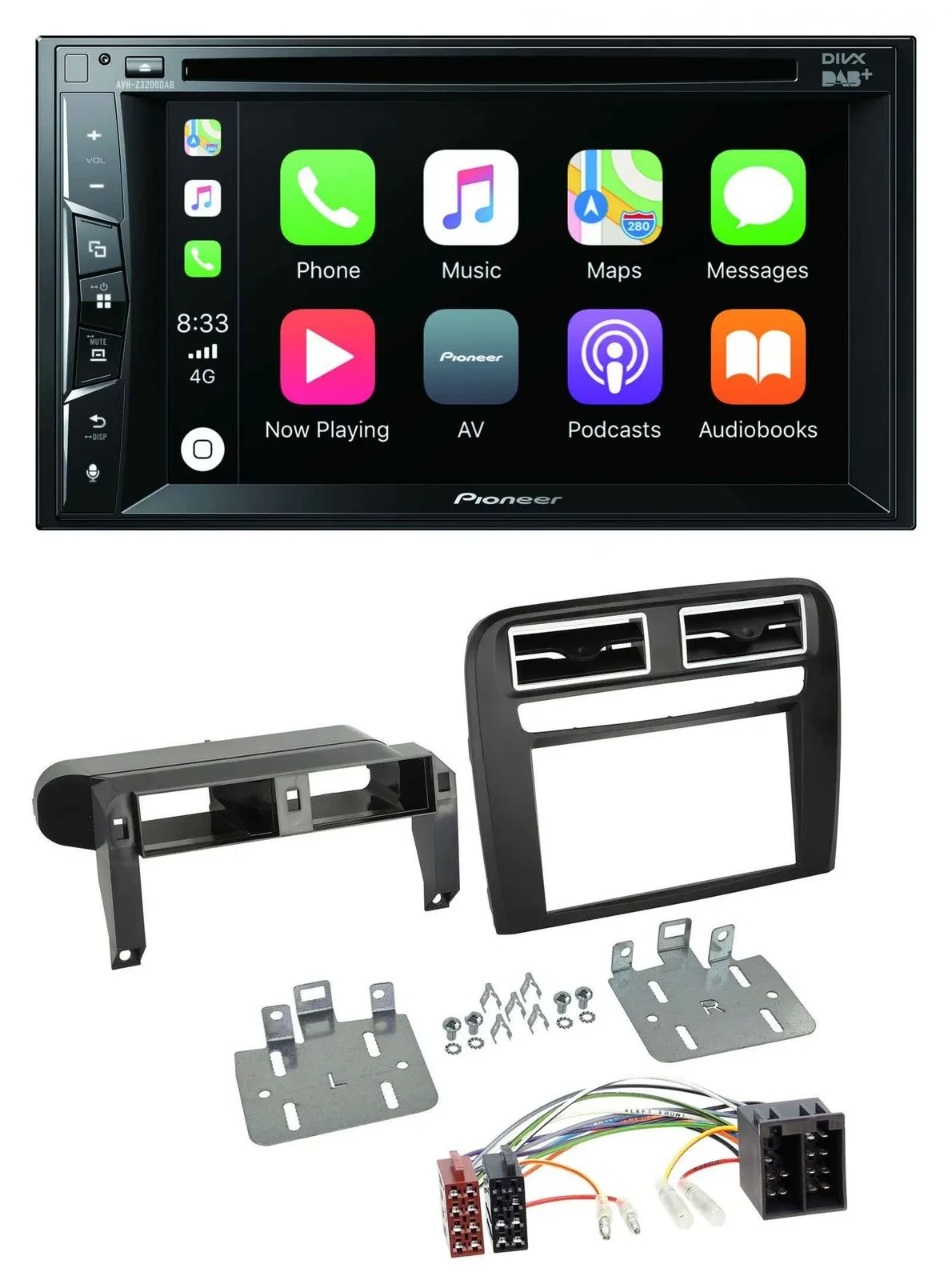 Pioneer MP3 USB DVD Bluetooth DAB 2DIN Autoradio für Fiat Grande Punto 2005-2009
