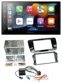 Pioneer DAB Bluetooth 2DIN USB MP3 Autoradio für Seat Ibiza ab 08 Klavierlack-sc