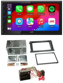 JVC Bluetooth USB MP3 2DIN DAB Autoradio für Porsche Cayenne 2007-2010