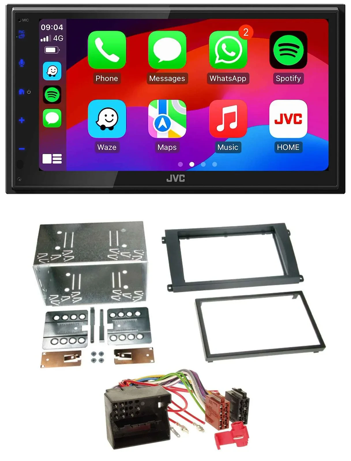 JVC Bluetooth USB MP3 2DIN DAB Autoradio für Porsche Cayenne 2007-2010