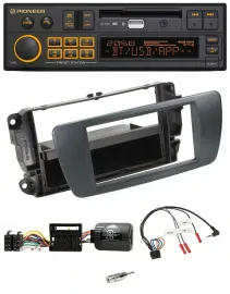 Автомагнитола для Seat Ibiza Pioneer DAB, USB, Bluetooth, поддержка управления с руля, чёрный