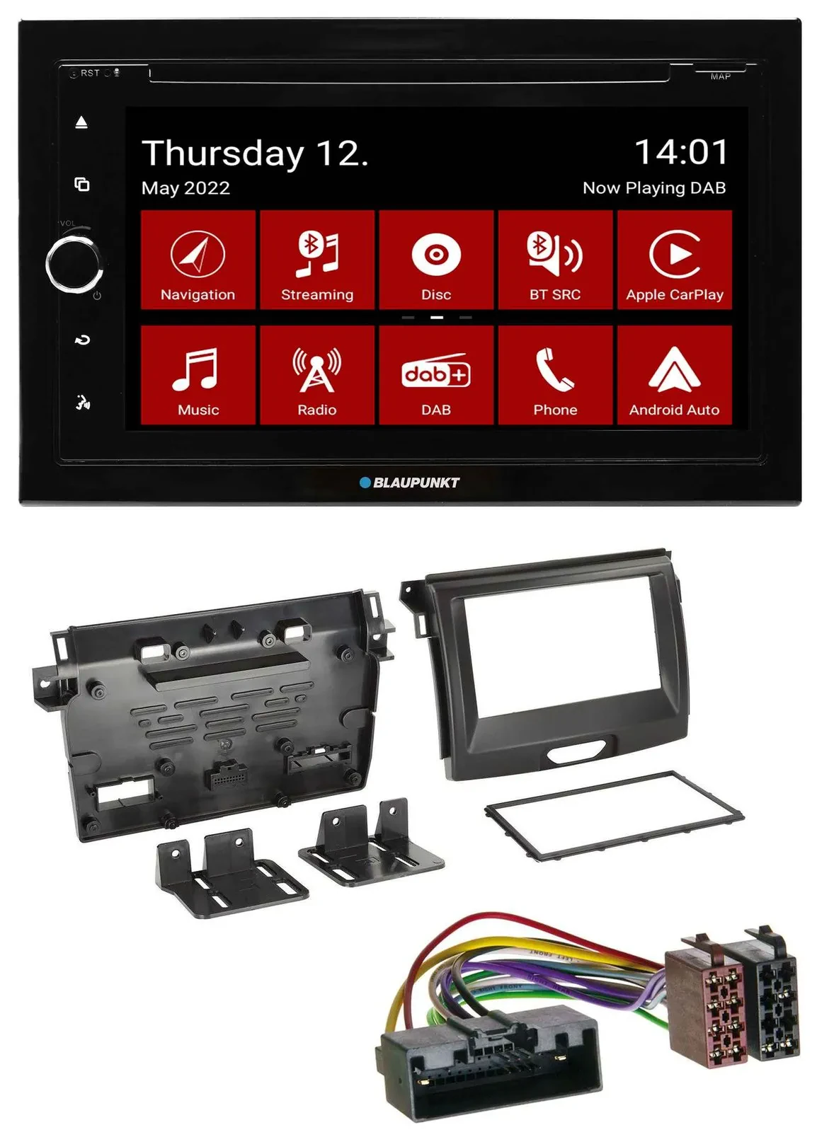 Blaupunkt MP3 DVD Bluetooth DAB 2DIN USB Autoradio für Ford Ranger 2AB ab 04/201