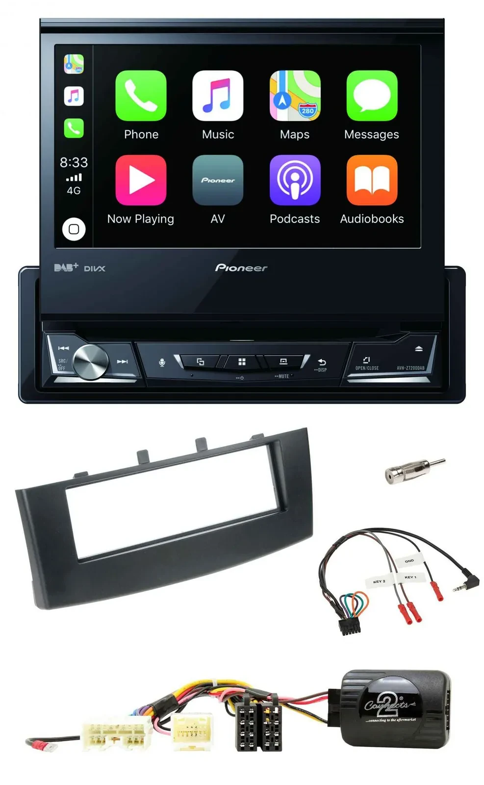 Pioneer DVD Bluetooth DAB USB Lenkrad Autoradio für Mitsubishi Colt 2008-2012