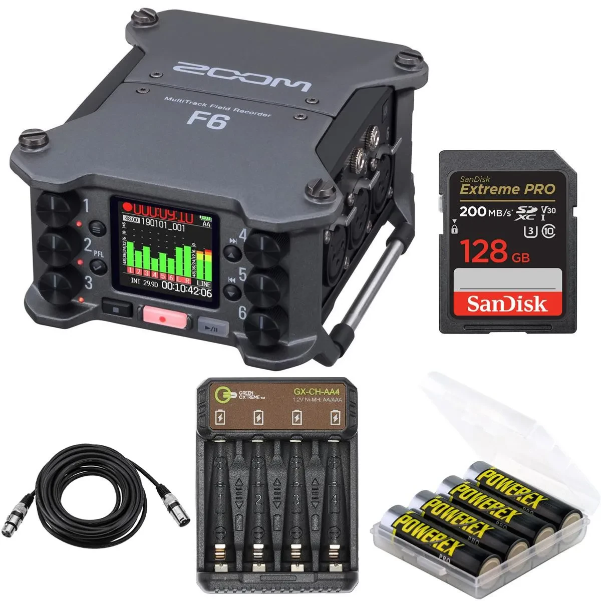 Рекордер Zoom F6 с аксессуарами