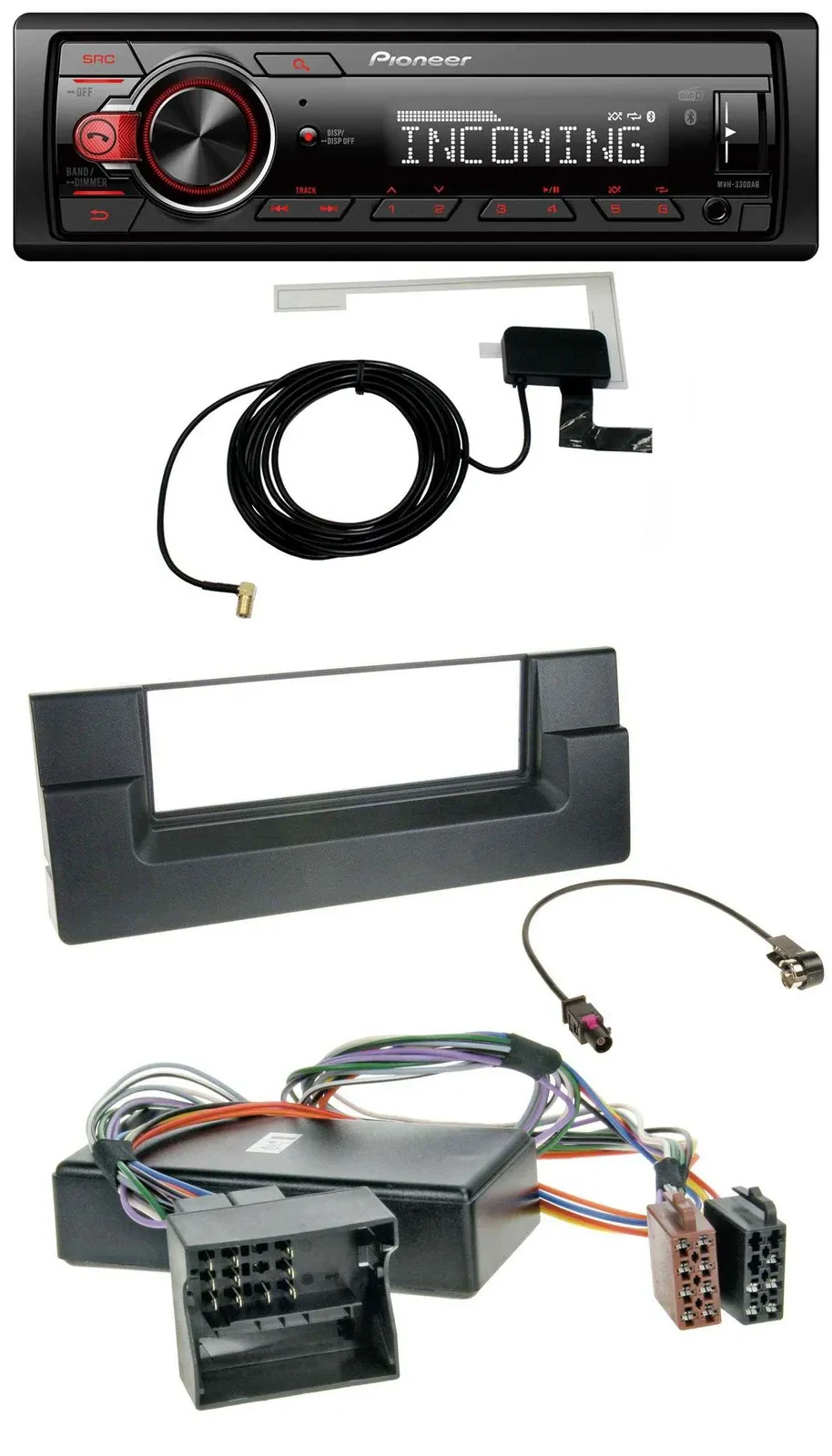 Pioneer MP3 AUX CD DAB USB Autoradio für BMW X5 E53 5er E39 Aktivsystem Quadlock
