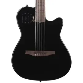 Godin Multiac Mundial Thinline Acoustic-Electric Guitar, Cedar Top, Onyx Black