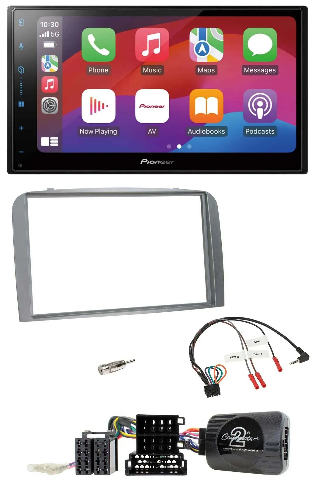 Pioneer DAB USB Lenkrad Bluetooth 2DIN Autoradio für Alfa Romeo 147 GT 2007-2010