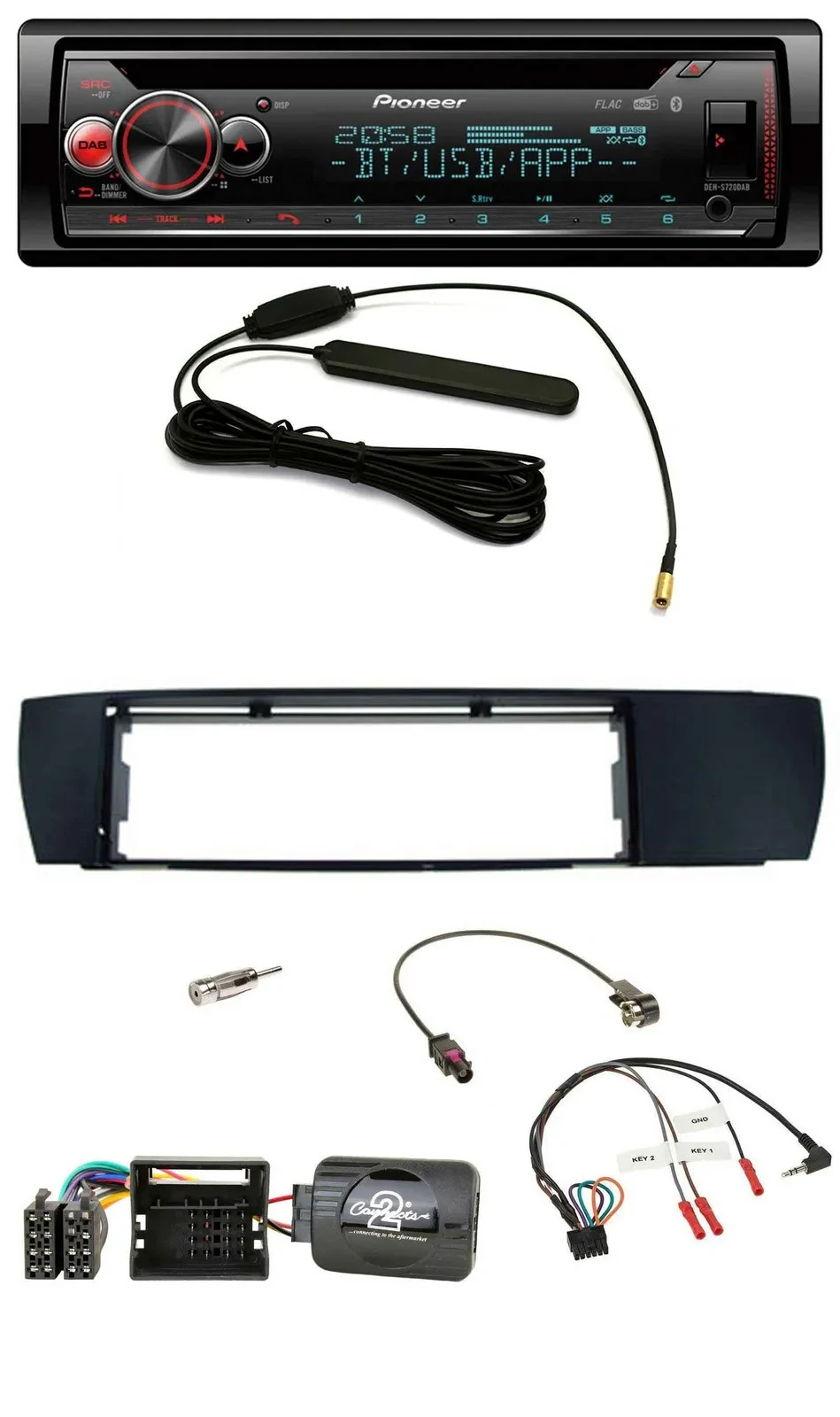 Pioneer USB DAB Lenkrad Bluetooth CD Autoradio für BMW X3 04-10 E83 seitlich