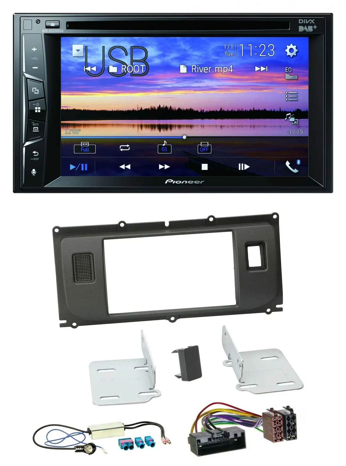 Автомагнитола Pioneer 2DIN Bluetooth USB DVD DAB MP3 для Land Rover Evoque