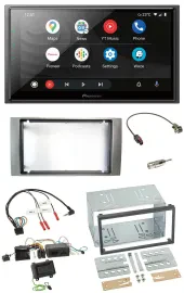 Pioneer USB 2DIN DAB Lenkrad Bluetooth Autoradio für Ford Kuga 2008-2012 silber