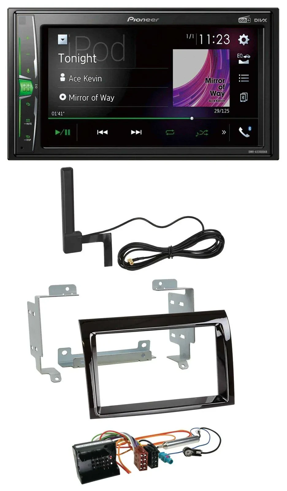 Автомагнитола Pioneer 2DIN MP3 DAB Bluetooth AUX для Citroen Jumper 2006–2011