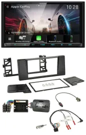 Kenwood Lenkrad 2DIN USB DAB Bluetooth Autoradio für BMW 5er E39 01-03 Quadlock