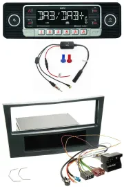 Dietz MP3 DAB Bluetooth USB Autoradio für Opel Corsa D ab 2005 Stealth Schwarz