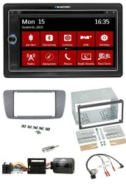 Blaupunkt 2DIN USB DAB Lenkrad Bluetooth TMC Navigation für Seat Ibiza ab 08 con