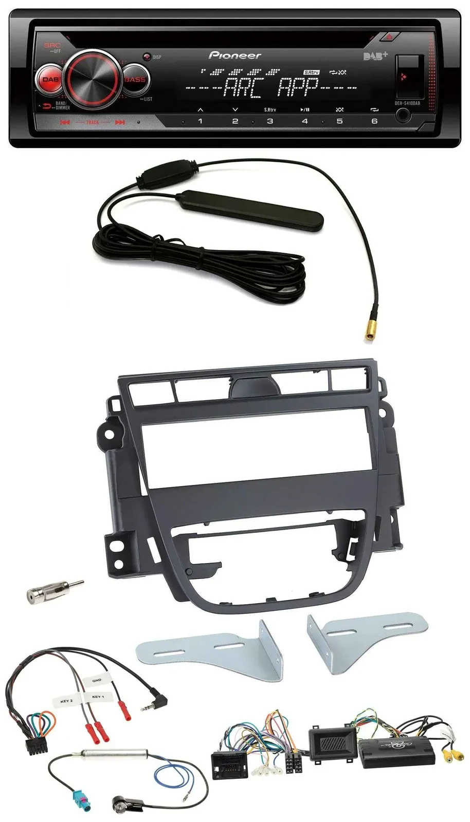 Pioneer CD USB Lenkrad DAB MP3 Autoradio für Opel Meriva B ab 2010