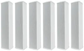 (6) Rockville WET ARRAY 5 WHITE Line Array Speakers For church/School/Auditorium