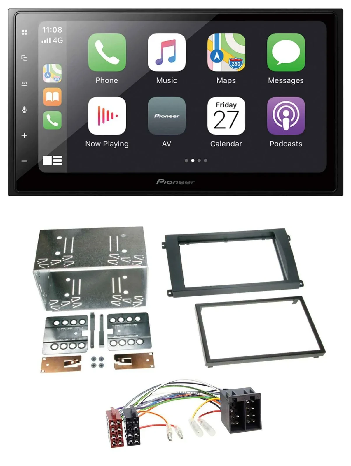 Автомагнитола для Porsche Cayenne 2002–2007 Pioneer 2-DIN, MP3, Bluetooth, DAB, USB